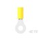 Te Connectivity Ring Terminal, M6 Stud Size, 10 AWG, 300 V, Nylon Insulated, Yellow 2-35110-1 - alternate 2